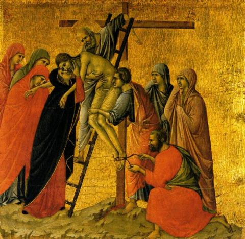 Levétel a keresztről (részlet) (Catedrale di Siena) – Duccio di Buoninsegna